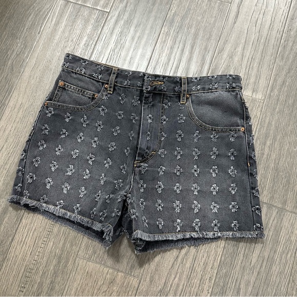 Isabel Marant Celsa Shorts Grey high waist distressed FR 36=US 26 - Picture 1 of 8